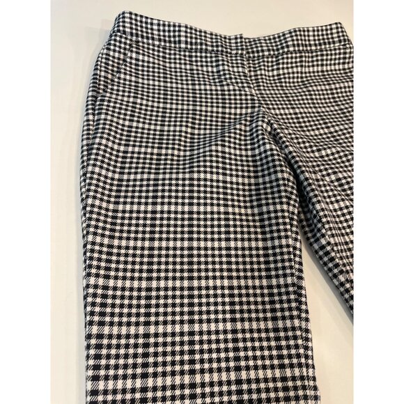 Express Columnist Black & White Houndstooth Slim Fit Pants Womens Size 4 Cotton/ - Picture 2 of 7